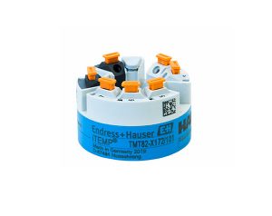 ترانسمیتر دمای هوشمند iTEMP TMT82 برند Endress+Hauser با پشتیبانی از پروتکل HART 7 و گواهینامه SIL، مناسب برای نصب در هد سنسور یا روی ریل DIN در صنایع نفت و گاز.
