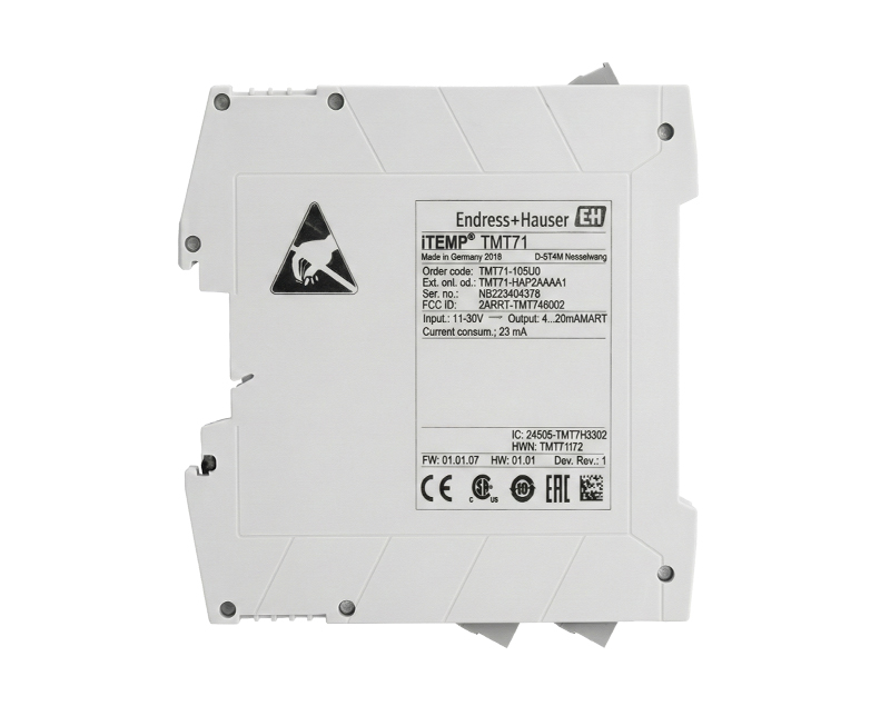 TMT71_DINrail — دراک ترانسمیتر دمای iTEMP TMT71 اندرس هاوزر