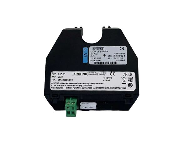 ezgif-4e1333635cb6c71 — دراک ماژول جریان خروجی ESK4A نصب شده بر روی فلومتر سطح متغیر H250 M40 شرکت KROHNE آلمان