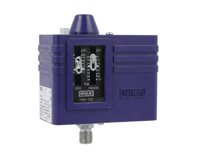 psm_520_en_co_rs_w700_h700_image — دراک نمای فنی پرشر سوئیچ WIKA PSM-520 با اتصال G 1/4 و بدنه فلزی مناسب کنترل فشار پمپ و کمپرسور