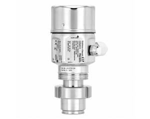 Gas pressure regulator with a white adjustment knob on the side, made of metal.