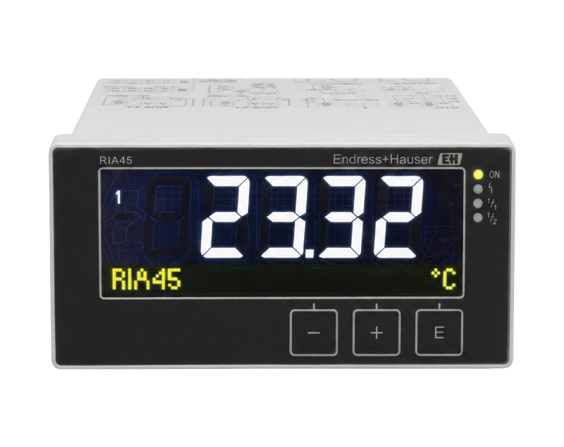 RIA45-process-indicator-with-control — دراک نمایشگر فرآیند تابلویی RIA45 اندرس هاوزر با صفحه نمایش LCD و نور پسزمینه