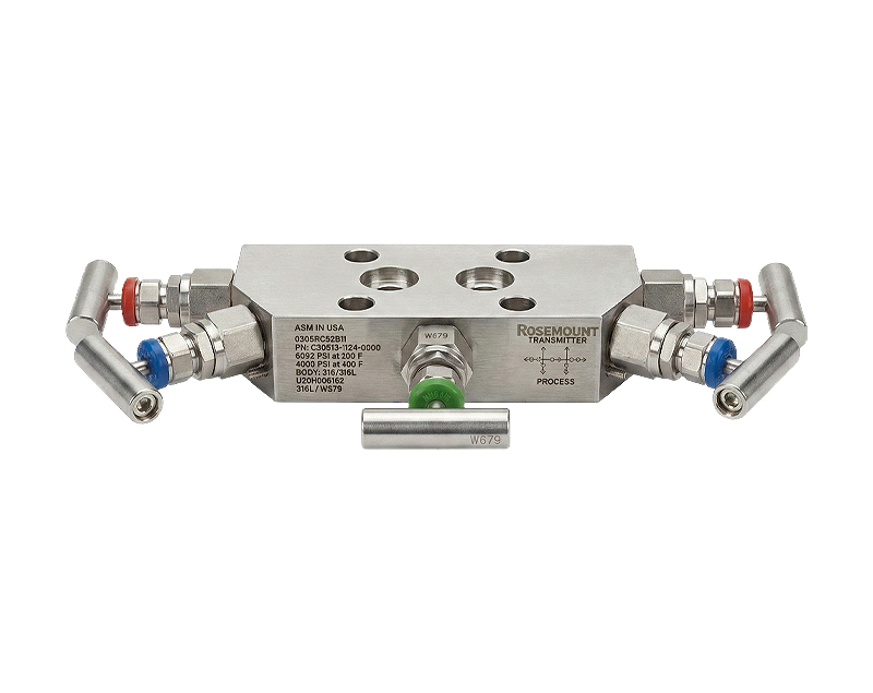 Rosemount-R305-Integral-Manifold-R0305RC52B11B4 — دراک منیفولد یکپارچه Rosemount 0305 مدل 0305RC52B11B4 پنجشیری با طراحی کوپلنار و اتصال 1/2-14 NPT برای ترانسمیتر فشار