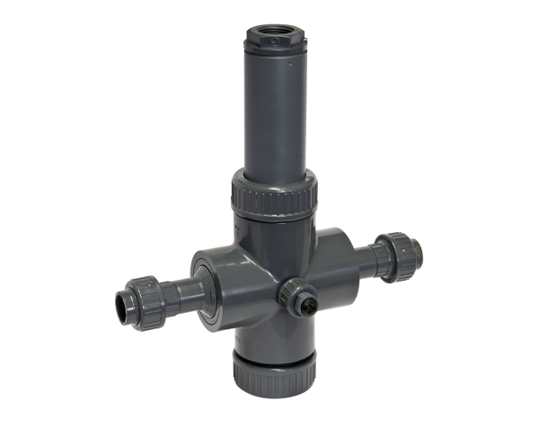 CYA251_angular — دراک محفظه جریان (Flow Assembly) مدل Flowfit CYA251 اندرس هاوزر با بدنه PVC، مناسب برای نصب سنسورهای آنالیز آب در تصفیهخانههای صنعتی و فاضلاب.