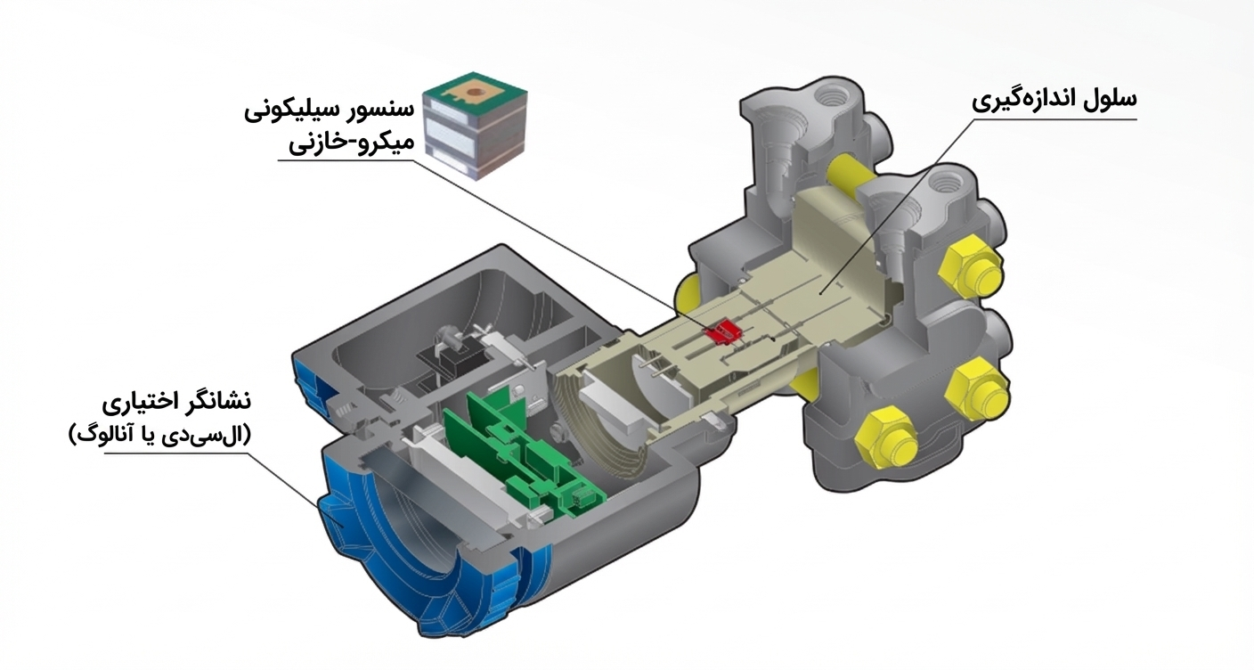 Image_9hwhtb9hwhtb9hwh — دراک نمای داخلی و دیافراگم سنسور یک ترانسمیتر فشار هوشمند صنعتی