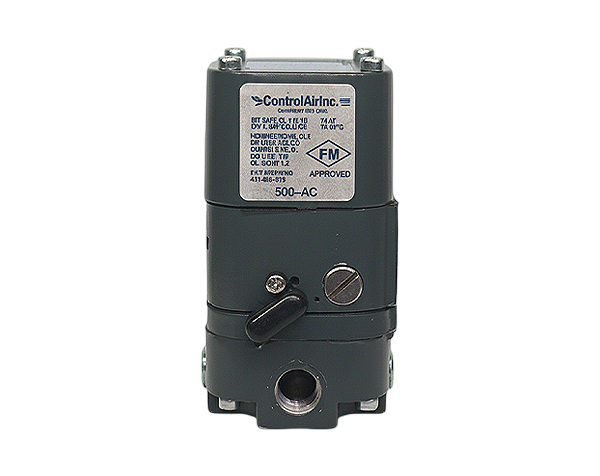 TYPE500 — دراک مبدل جریان به فشار ControlAir مدل 500x در دو نسخه فشار استاندارد و فشار بالا، مناسب برای تبدیل سیگنال جریان/ولتاژ به فشار پنوماتیک.