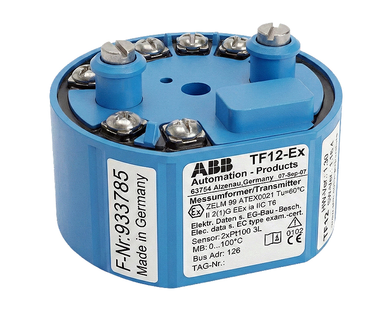 TF12-EX-ABB — دراک ترانسمیتر دمای دیجیتال ABB مدل TF12-EX با خروجی PROFIBUS PA و تاییدیه ضد انفجار جهت نصب در هد سنسور - موجود در فروشگاه دراک